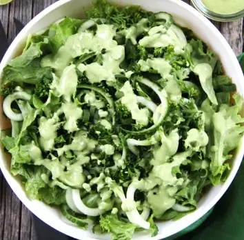 Mexican Salads, Green salad with creamy avocado dressing